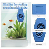 Maxbell Aquarium Small Fan Fish Tank Cooling Fan for Hamsters Freshwater Saltwater blue