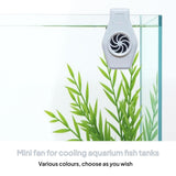 Maxbell Aquarium Small Fan Fish Tank Cooling Fan for Hamsters Freshwater Saltwater White