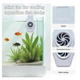 Maxbell Aquarium Small Fan Fish Tank Cooling Fan for Hamsters Freshwater Saltwater White