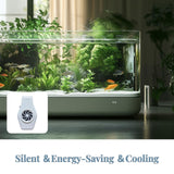 Maxbell Aquarium Small Fan Fish Tank Cooling Fan for Hamsters Freshwater Saltwater White