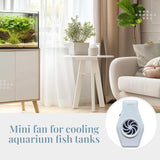 Maxbell Aquarium Small Fan Fish Tank Cooling Fan for Hamsters Freshwater Saltwater White
