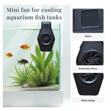Maxbell Aquarium Small Fan Fish Tank Cooling Fan for Hamsters Freshwater Saltwater black