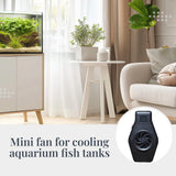 Maxbell Aquarium Small Fan Fish Tank Cooling Fan for Hamsters Freshwater Saltwater black