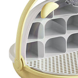 Maxbell Silkworm Breeding Box Transparent Detachable Compartments Insect Feeding Box yellow