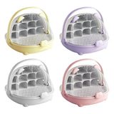 Maxbell Silkworm Breeding Box Transparent Detachable Compartments Insect Feeding Box yellow