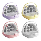 Maxbell Silkworm Breeding Box Transparent Detachable Compartments Insect Feeding Box yellow