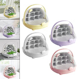 Maxbell Silkworm Breeding Box Transparent Detachable Compartments Insect Feeding Box yellow