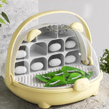 Maxbell Silkworm Breeding Box Transparent Detachable Compartments Insect Feeding Box yellow