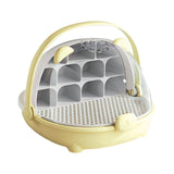 Maxbell Silkworm Breeding Box Transparent Detachable Compartments Insect Feeding Box yellow