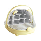 Maxbell Silkworm Breeding Box Transparent Detachable Compartments Insect Feeding Box yellow