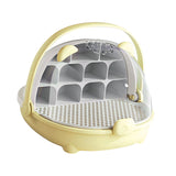 Maxbell Silkworm Breeding Box Transparent Detachable Compartments Insect Feeding Box yellow