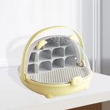 Maxbell Silkworm Breeding Box Transparent Detachable Compartments Insect Feeding Box yellow