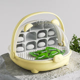 Maxbell Silkworm Breeding Box Transparent Detachable Compartments Insect Feeding Box yellow