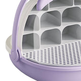 Maxbell Silkworm Breeding Box Transparent Detachable Compartments Insect Feeding Box violet