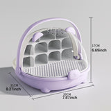 Maxbell Silkworm Breeding Box Transparent Detachable Compartments Insect Feeding Box violet