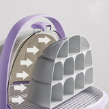 Maxbell Silkworm Breeding Box Transparent Detachable Compartments Insect Feeding Box violet
