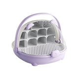 Maxbell Silkworm Breeding Box Transparent Detachable Compartments Insect Feeding Box violet