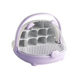 Maxbell Silkworm Breeding Box Transparent Detachable Compartments Insect Feeding Box violet