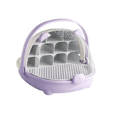 Maxbell Silkworm Breeding Box Transparent Detachable Compartments Insect Feeding Box violet
