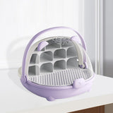 Maxbell Silkworm Breeding Box Transparent Detachable Compartments Insect Feeding Box violet