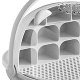 Maxbell Silkworm Breeding Box Transparent Detachable Compartments Insect Feeding Box gray