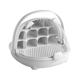 Maxbell Silkworm Breeding Box Transparent Detachable Compartments Insect Feeding Box gray