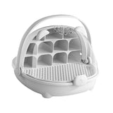 Maxbell Silkworm Breeding Box Transparent Detachable Compartments Insect Feeding Box gray