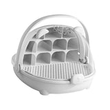 Maxbell Silkworm Breeding Box Transparent Detachable Compartments Insect Feeding Box gray
