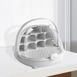 Maxbell Silkworm Breeding Box Transparent Detachable Compartments Insect Feeding Box gray