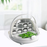 Maxbell Silkworm Breeding Box Transparent Detachable Compartments Insect Feeding Box gray