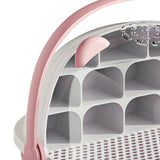 Maxbell Silkworm Breeding Box Transparent Detachable Compartments Insect Feeding Box pink