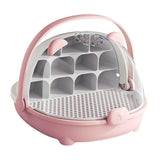 Maxbell Silkworm Breeding Box Transparent Detachable Compartments Insect Feeding Box pink