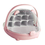 Maxbell Silkworm Breeding Box Transparent Detachable Compartments Insect Feeding Box pink