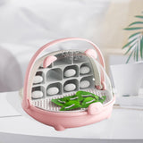 Maxbell Silkworm Breeding Box Transparent Detachable Compartments Insect Feeding Box pink