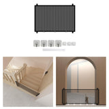 Maxbell Stair Gates Pet Isolation Fence Portable with Hooks for Home Stairs Doorways 110cmx78cm