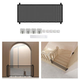 Maxbell Stair Gates Pet Isolation Fence Portable with Hooks for Home Stairs Doorways 180cmx78cm