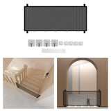 Maxbell Stair Gates Pet Isolation Fence Portable with Hooks for Home Stairs Doorways 180cmx78cm