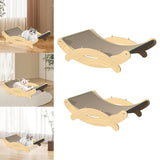 Maxbell Cat Scratcher Lounge Wooden Scratch Post for Napping Sleeping Grinding Claws 49x31x13cm