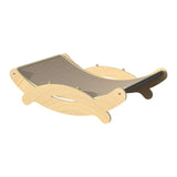 Maxbell Cat Scratcher Lounge Wooden Scratch Post for Napping Sleeping Grinding Claws 39x30x10cm