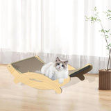 Maxbell Cat Scratcher Lounge Wooden Scratch Post for Napping Sleeping Grinding Claws 39x30x10cm
