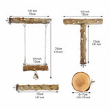 Maxbell Cage Parrot Perch 4 Pcs Parrot Wooden Stand for Hammock Cockatiels Parakeets