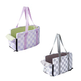 Maxbell Cat Outdoor Carrier for Car Comfortable Washable with Neck Support for Puppy Purple