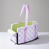 Maxbell Cat Outdoor Carrier for Car Comfortable Washable with Neck Support for Puppy Purple