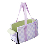 Maxbell Cat Outdoor Carrier for Car Comfortable Washable with Neck Support for Puppy Purple