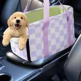 Maxbell Cat Outdoor Carrier for Car Comfortable Washable with Neck Support for Puppy Purple