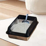 Maxbell Stainless Steel Cat Litter Box Convenient Detachable Non Stick Bottom Sturdy Black Large