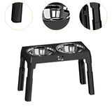 Maxbell Elevated Dog Bowls for Small Medium Dogs 2 Stainless Steel Food Feeder Bowls Black