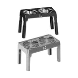 Maxbell Elevated Dog Bowls for Small Medium Dogs 2 Stainless Steel Food Feeder Bowls Black
