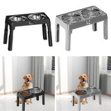 Maxbell Elevated Dog Bowls for Small Medium Dogs 2 Stainless Steel Food Feeder Bowls Black