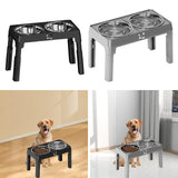 Maxbell Elevated Dog Bowls for Small Medium Dogs 2 Stainless Steel Food Feeder Bowls Black